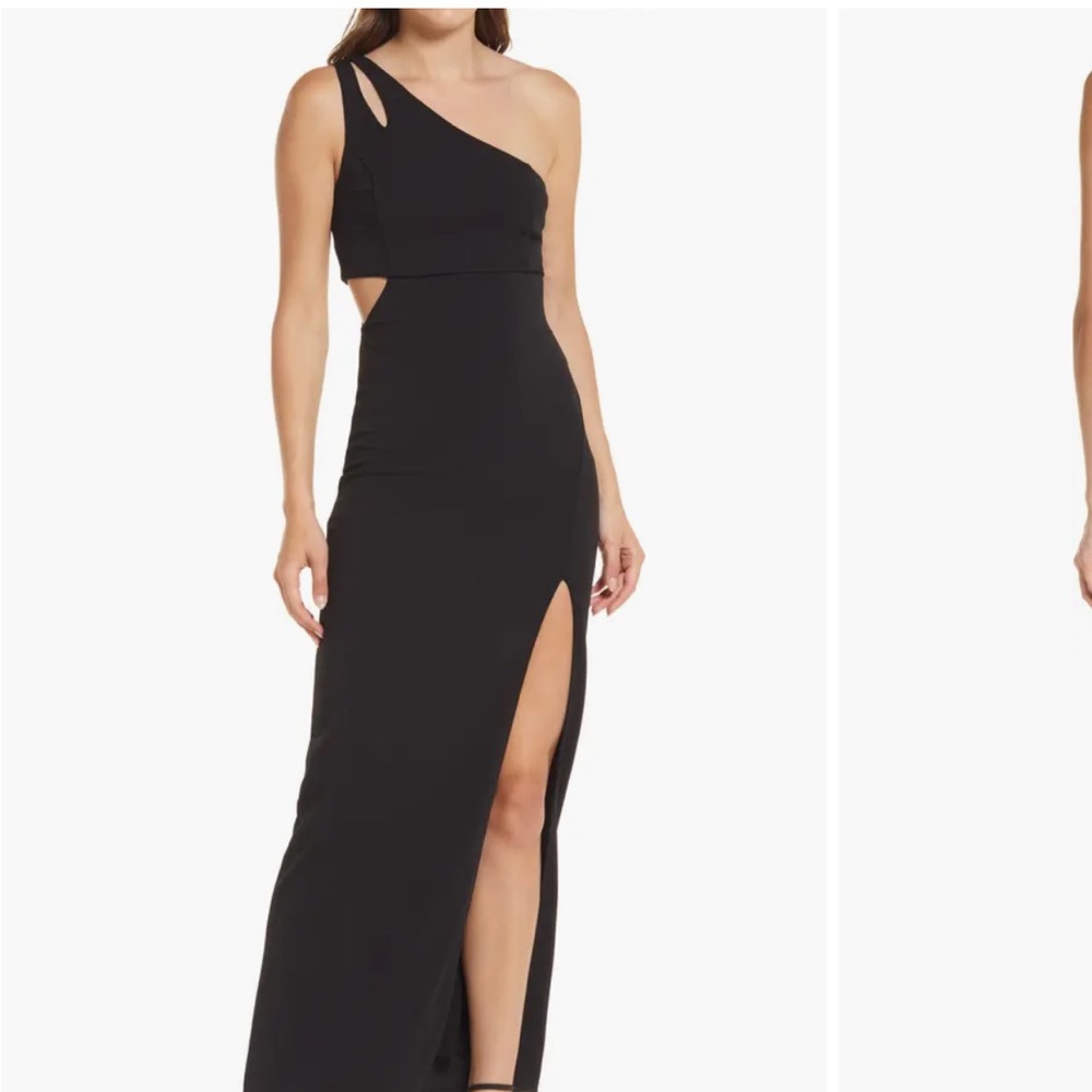 Lulu simply beautiful one shoulder column gown